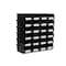 Triton Products Stacking Hanging Interlocking Bins, Polypropylene, Black, 7-3/8" L x 4-1/8" W x 3" H, 24 CT 3-220BK - alternate 1